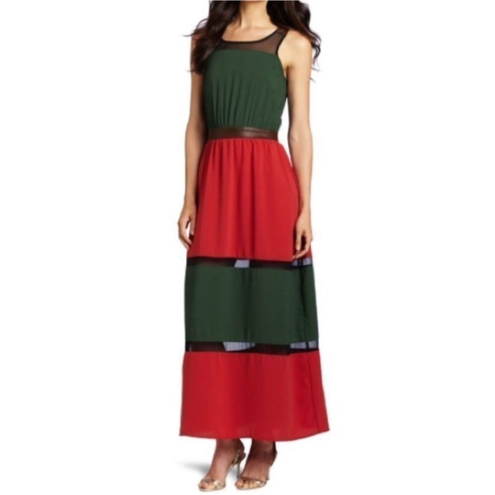 C.Luce Colorblock Maxi Dress